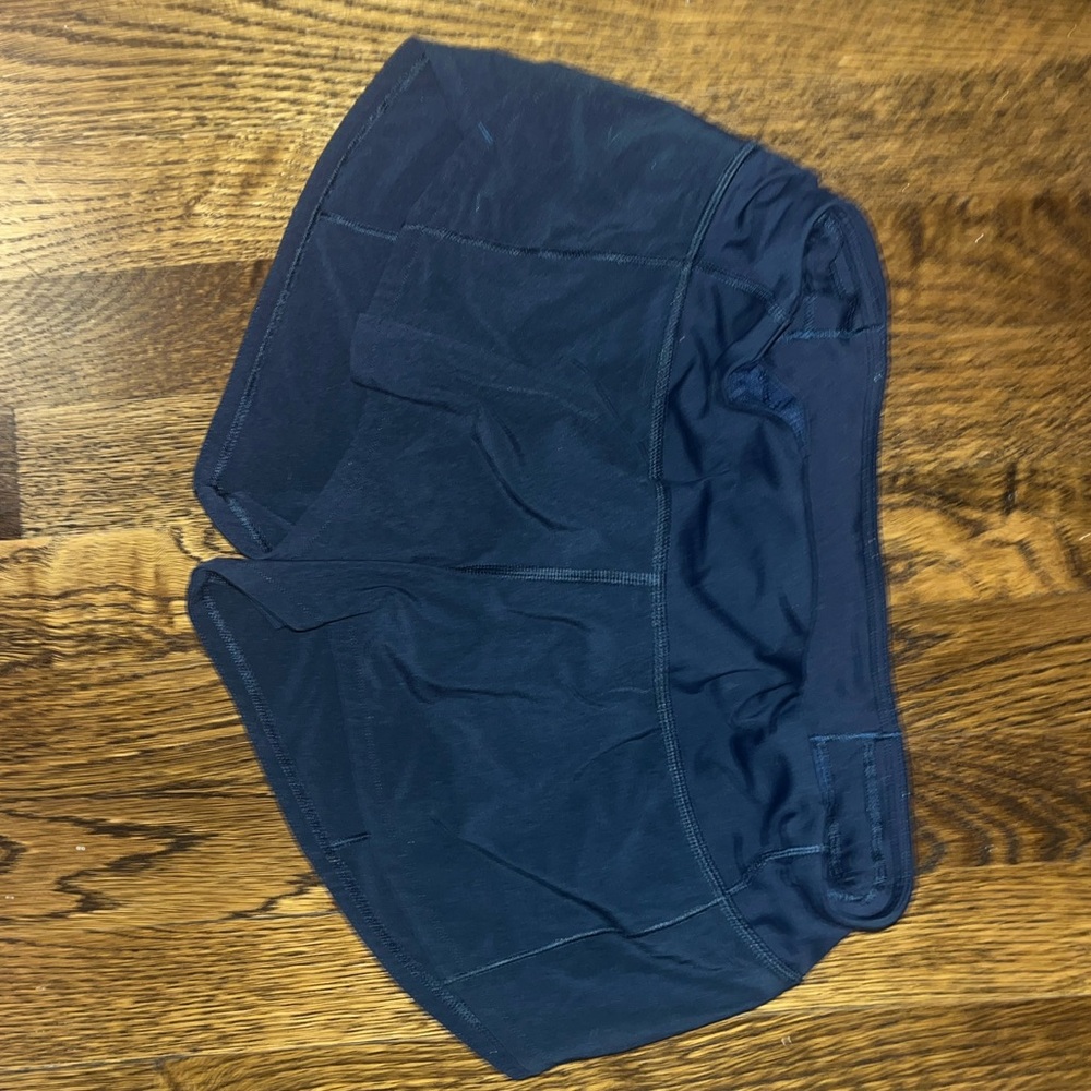 Navy lululemon speed up shorts 2.5 inch